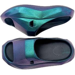 EKsma Slippers voor mannen en vrouwen, Indoor Outdoor Slides Sandalen, Casual Antislip Dikke Zolen Bad Douche Slippers, Groen, 40 EU