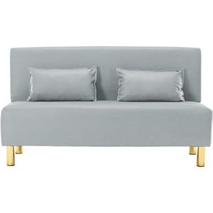 Loveseat Kleine Bank, Zachte Technologie Stoffen Love Seat Couch, 2-zits Comfortabele Gestoffeerde Vrijetijdsbank Loveseat Banken Met 2 Taillekussens Mint-130CM