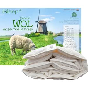 iSleep Wollen Dekbed (Warmteklasse 2) - 100% Wol (200x220 cm)