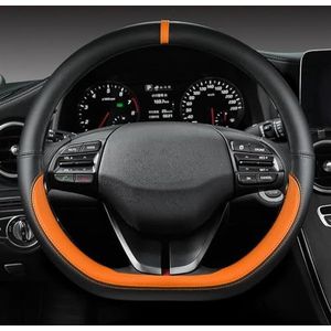 Makkelijk te installeren Auto Stuurhoes D Vorm Pu Leer Auto Accessoires Interieur Voor Hyundai Voor Ioniq 5 2016-2022 (Color : Orange)