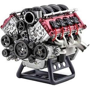 Gudan Technisch bouwpakket V8 motor, MAD RC simulatie Dynamic V8 motorbouwpakket verbrandingsmotor, model voor AX90104 SCX10II Capra VS4-10 Pro/Ultra modelvoertuig - KIT-versie