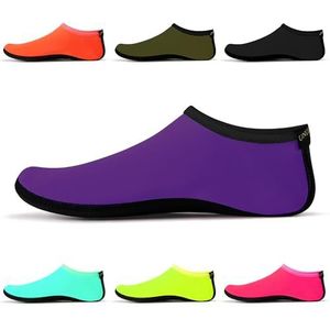 Watersokken - Unisex waterschoenen, indoor yogasokken, blote voeten, strand, surfen, duiken, zwembadslippers voor kinderen en volwassenen, paars, EU-maat 42-43, SWA15PU2XL