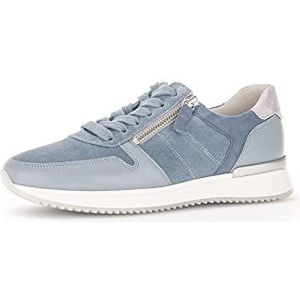 Gabor Lage sneakers voor dames, lage schoenen, uitneembaar voetbed, Blauw Combi 16, 37 EU