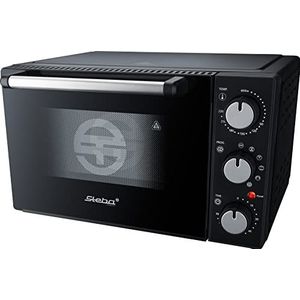 Steba Oven KB M23 met effectieve isolatie van de behuizing voor lage oppervlaktetemperatuur, draaispies, 23 l binnenruimte, circulatielucht schakelbaar, programme- en temperatuurkeuze, timer,