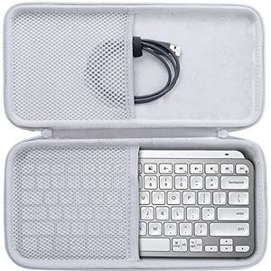 Aenllosi Harde draagtas voor Logitech MX Keys Mini Minimalistisch Draadloos Verlicht Toetsenbord, Alleen Case (Wit)