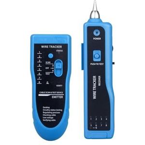 Netwerkkabeltester, Ethernet LAN-netwerkkabeltester RJ11 RJ45 Cat5 Cat6 Telefoonkabeltracker Tracer Tonerdetector Lijnzoeker(Blue)