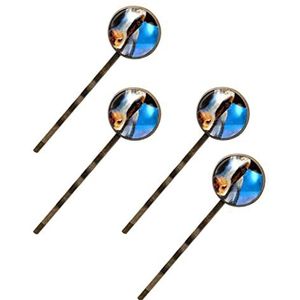 Leuke Grappige Koe Olieverfschilderij Boerderij Dier 4 Stuks Vintage Haarspelden Vrouwen Barrette Bobby Pins Decoratieve Metalen Goudkleurige Haarspelden Haaraccessoires voor Vrouwen Meisjes