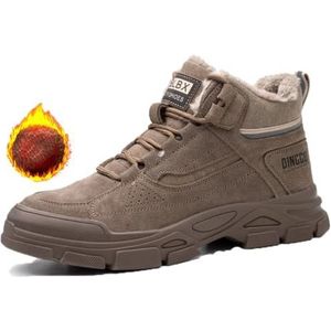 AUXDIQ Stalen Neus Schoenen Voor Mannen Onverwoestbare Werkschoenen Veiligheid Laarzen Antislip Ademend Industriële Punctie Proof Composiet Neus Schoenen, Style2 Khaki, 37 EU