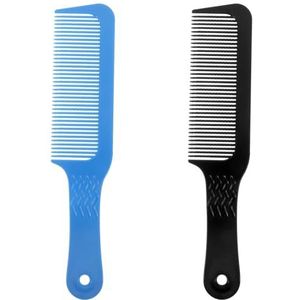 Beaupretty 2 stuks kunststof handvatten kammen draagbare antistatische kammen kapperskam om haar te knippen Home Shop Store (blauw zwart)