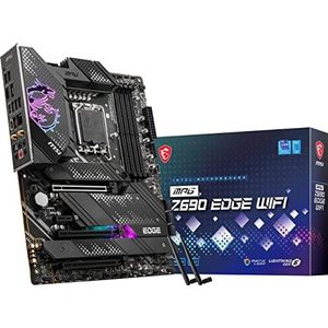 MSI MPG Z690 Edge WiFi Gaming Moederbord (ATX, 12e generatie Intel Core, LGA 1700 Socket, DDR5, PCIe 5, 2.5G LAN, M.2 Slots, Wi-Fi 6E), Z690EDGEWI