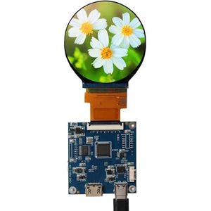 VSDISPLAY 2.1"" 480X480 IPS MIPI 300nit Cirkel LCD Scherm en 40 pins Controller Board, Micro USB Power Port