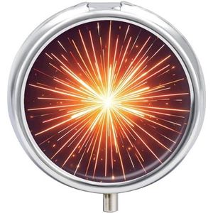 Explosie Vuurwerk 3D Pillendoos Pil Case Pil Organizer Geneeskunde Pil Organizer Wekelijkse Pil Organizer Pil Houder Kleine Pil Case Pil Containers Pil Houder voor Portemonnee