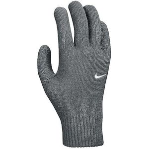 Nike Heren Swoosh Knit 2.0 handschoenen, grijs/wit, S/M