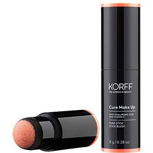 Korff Fard Stick, Finish licht en comfortabel, spons-applicator voor snel gebruik, zijdeachtige textuur, formule met hyaluronzuur en vitamine E, 01, 8 g