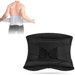 Tailleband, Taillesteun Draagbaar ademend vermogen Verlichting for rugpijn Hernia Zelfopwarmende magnetische therapie(Black,L)