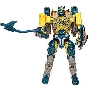 Beast Man, Super Fighter, metallic kleur, gele luipaard beweegbare pop, speelgoedhoogte 15 cm