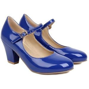 BGFCDFGV Mary Jane schoenen, dikke hakken met hoge hakken, snoepkleurige dames singles schoenen,Bronzen,34 EU