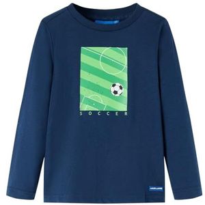 Kindershirt met lange mouwen 116 marineblauw, kinderkleding, jongenskleding, hippe kinderkleding, kinderkled, meisjeskleding, leuke kinderkleding