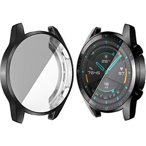 Ntd Aydd voor Huawei Horloge GT2 46mm TPU All Inclusive Watch Case (Color : Black)