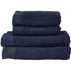 ZONE DENMARK Classic Handdoekenset, 4-delig, donkerblauw