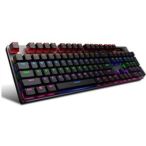 draadloos mechanisch toetsenbord, draadloos toetse USB-interfacetoetsenbord 104 toetsen Coole verlichting