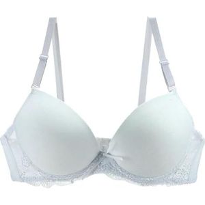 Sexy Push Up BH BCDE Cup Brassiere Verstelbare Plunge Ondergoed Voor Vrouwen Vrouwelijke Plus Size Lingerie, Wit, B