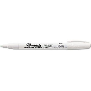 Sharpie - Paint Marker, Oliebasis, Permanent, Fine Point, Wit, Verkocht als 1 elk, SAN 35543