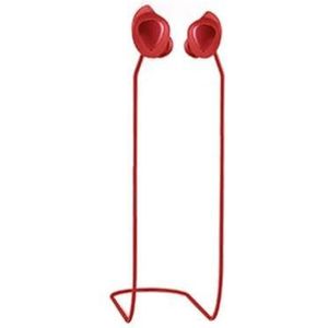 Anti-verlies headset voor AirPods voor Samsung Galaxy Buds draadloze hoofdtelefoon touwhouder licht duurzaam nekband siliconen string (rood)