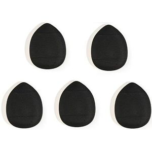 Mini-formaat vingerbladerdeeg make-upspons Set Gezicht Concealer Foundation Puff Detail Professionele cosmetische pad make-up tool (Color : H1-Black5pcs)