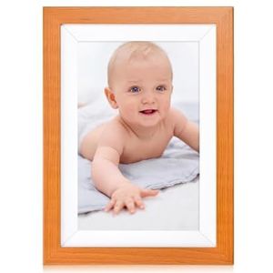 10inch Wifi 32G Cloud Digitaal Elektrisch Fotoalbum Met Zwart Houten Frame For Familieliefdes Eenvoudig delen(Brown)