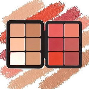 12 Colors Carla's Secret Concealer Palette, Cream Concealer Foundation Palette, Waterproof, Long-Wearing Full Coverage for Flawless Skin, Makeup Blush for All Skin Types (D)