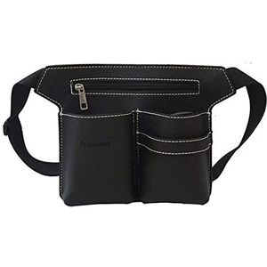 Schaartas met riem, salonkappersgereedschapstas for kappers(Noir)