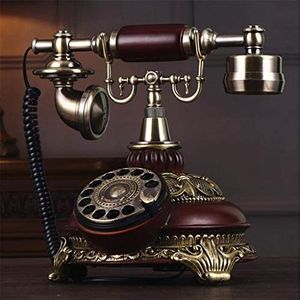 Telefoon Telefoon, Antieke Retro Draaitafel Telefoon Tuin Kantoor Telefoon Vaste vaste lijn (C)