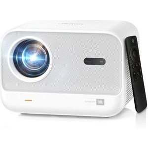 JBL 700ANSI 1080P Projector met WiFi 6 en Bluetooth, Naadloze Auto Focus, Draagbare Outdoor Movie Projector, Home Theater Projector voor iPhone/TV Stick/HDMI/USB/Laptop/PS5 Wit