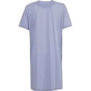 Lucky Herennachthemd met korte mouwen, effen, met borstzak, slaapshirt, grijs, XL