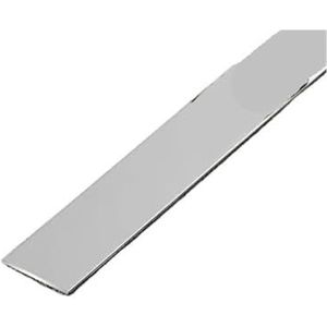 NJIEzhao Decoratieve lijnen 2,44 m zelfklevende muurdecoratie sticker spiegel roestvrij staal platte decoratieve lijnen tv muur plafond metalen rand strip trim stickers (zilver, breedte 15 mm)