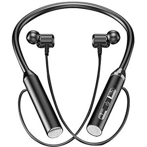 Headsets met magnetische nekband | Draadloze in-ear headset/hoofdtelefoon met extra bas en microfoon voor telefoongesprekken - HiFi Stereo Bass Blue-tooth koptelefoon IPX7 Waterdicht met Bexdug