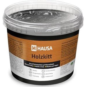 Hausa Acrylhoutvuller, 1 kg, zwart, houtreparatie, sneldrogend, duurzaam
