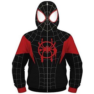 Unisex Volledige Zip Hoodie 3D Gedrukt Spiderman Sweatshirt Lange Mouwen Hooded Training Kleding Voor Jongen Meisje Halloween Verjaardagscadeau,Spiderman 01-Medium(125cm~145cm)