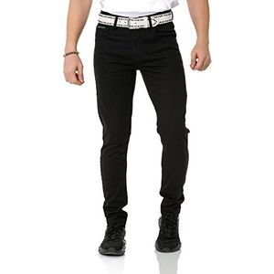 Cipo & Baxx Jeansbroek voor heren, slim fit, stretch denim broek, 820-zwart, 36W x 32L