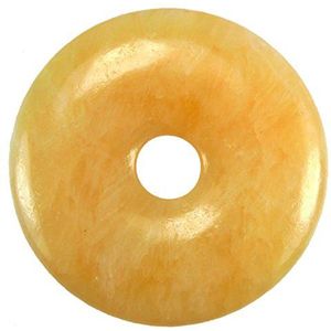Lebensquelle Plus Oranje calciet edelsteen donut | Ø 40 mm hanger, Oranje calciet