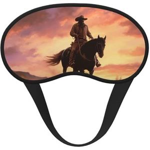 Slaapoogmasker voor dames en heren, zacht, comfortabel slaapmasker, verduisterend, slaapoogbedekking voor reizen, yoga, dutje, werk, cowboy west