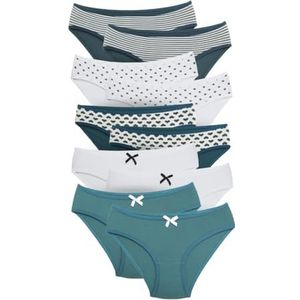 ALYA UNDERWEAR Meisjesslip, kinderslip van katoen, zacht en comfortabel meisjesslipje, verpakking 10 stuks, (Multicolor-X22, 10-11 Jaren)