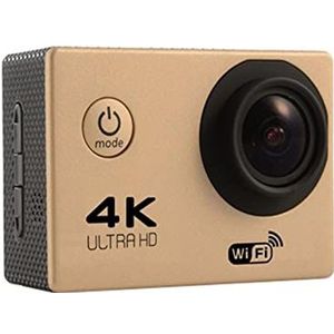 2.0"" H16-6S Actiecamera HD, 720p Waterbestendig DVR WiFi Sport Camera, Remote Control Action Dash Camera, Loop Noting Video Camcorder(Color:Gold)