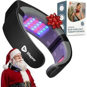 Lifepro Roodlichttherapie voor de nek - Compact en oplaadbaar roodlichttherapieapparaat - On-The-Go Relief Eenvoudig te gebruiken therapieapparaat - Nabije infraroodlichttherapie-apparaten met