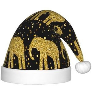 DURAGS Abstracte olifant patroon pluche kinderen kerst hoed - ideaal kind vakantie decoratie hoed, voor kerstdecoratie