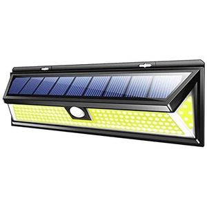 LED Solar Krachtig Licht Buiten Bewegingssensor Wandlamp Waterdicht Super Heldere Schijnwerpers For Voordeur Garage Tuin Straat (Color : 180COB-control)