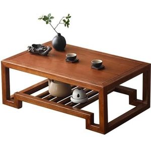 Koffietafels Balkon Kleine salontafel Woonkamer Lage middentafel Massief houten theetafel Dubbellaagse houten vloertafels Elmhouten tafel Gemakkelijk te verplaatsen