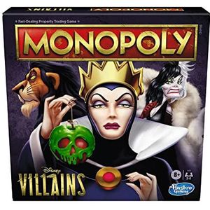 Monopoly: Disney Villains Edition Board Game for Ages 8 and Up Multicolor F0091