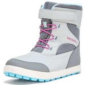 Merrell Sneeuwstorm 3.0 waterdichte laarzen voor kinderen, uniseks, grijs, turquoise, roze, 6 Big Kid